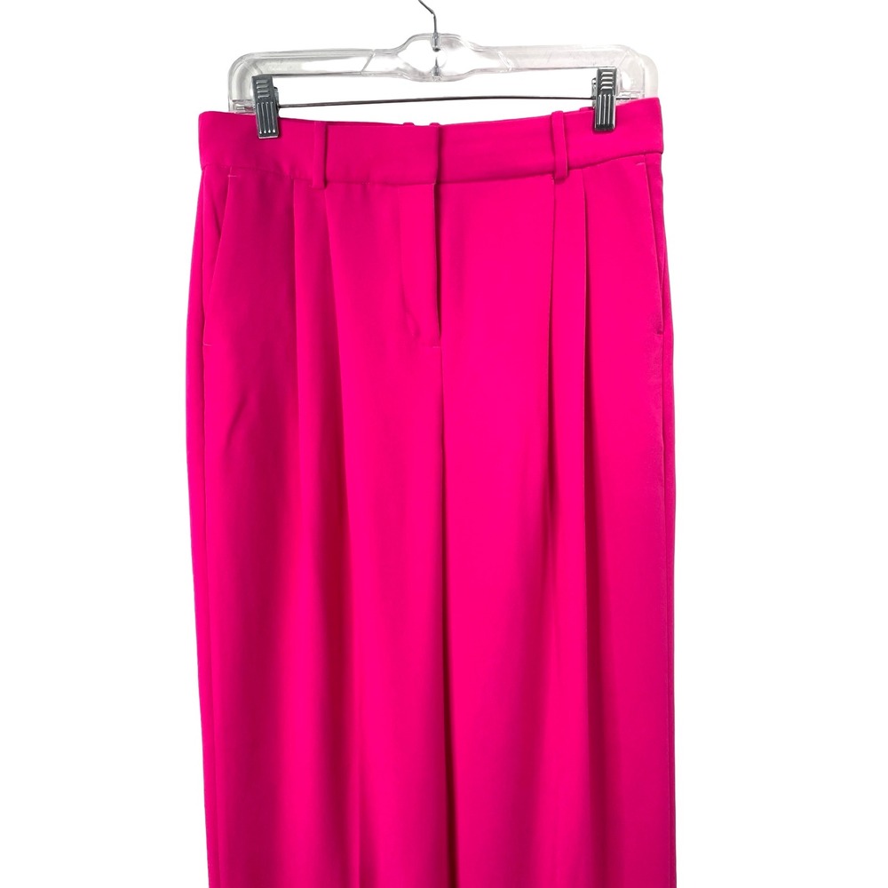J Crew Wide leg essential pants in city crepe Size 6 hot pink BS581 - Picture 5 of 11